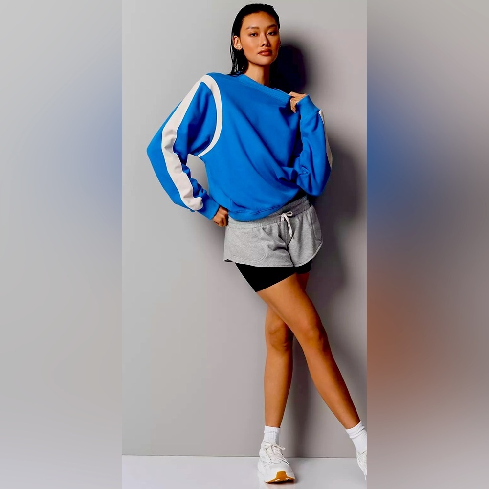 Blue and White Women's Sweatshirt